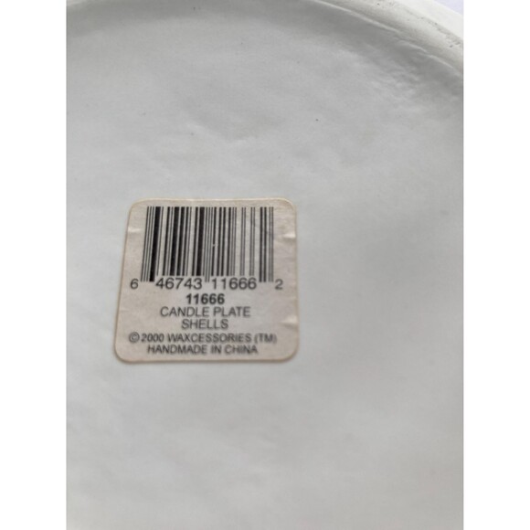 Waxcessories Nautical Seashell Raised Jar Candle Plate 7.25 inch Diameter - Picture 7 of 8